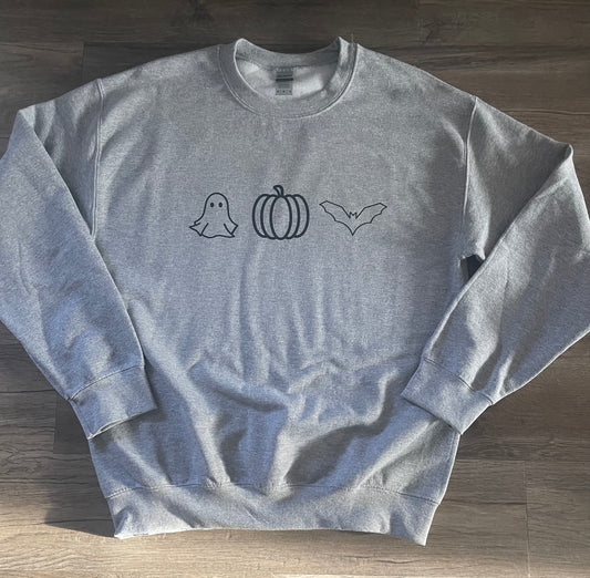 Grey Halloween Crewneck